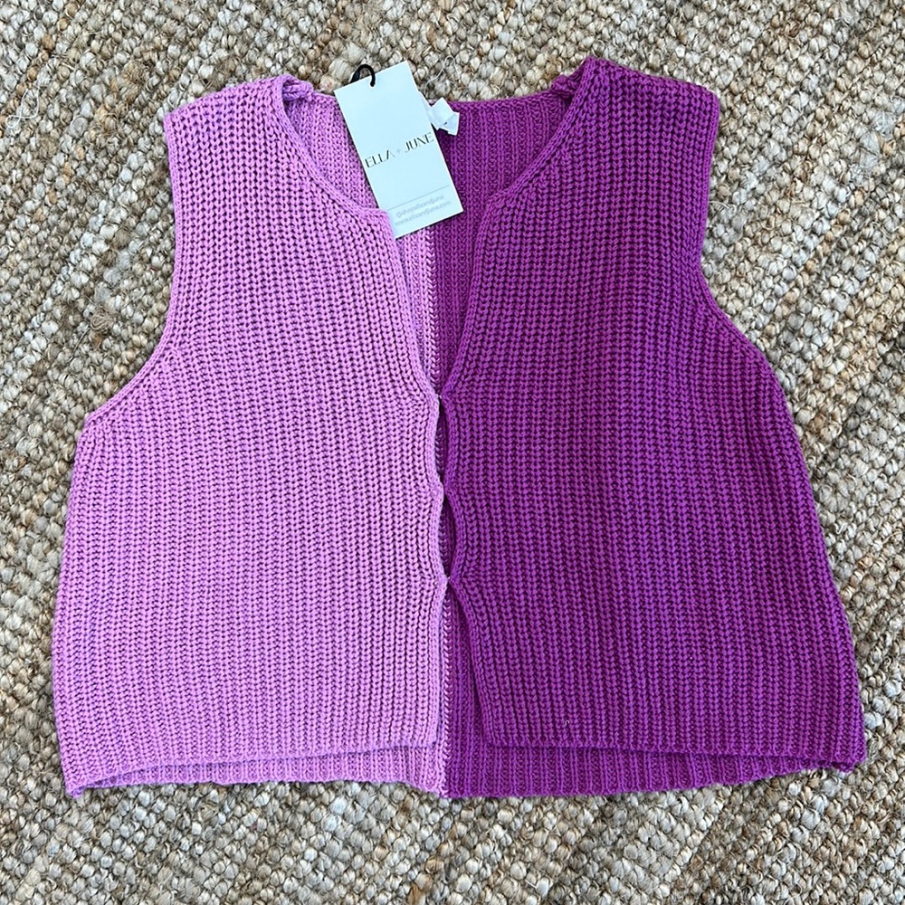 Two tone crotchet top